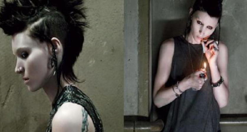 Rooney Mara as Lisbeth in film 'The Girl with the Dragon Tattoo' cause and yvette