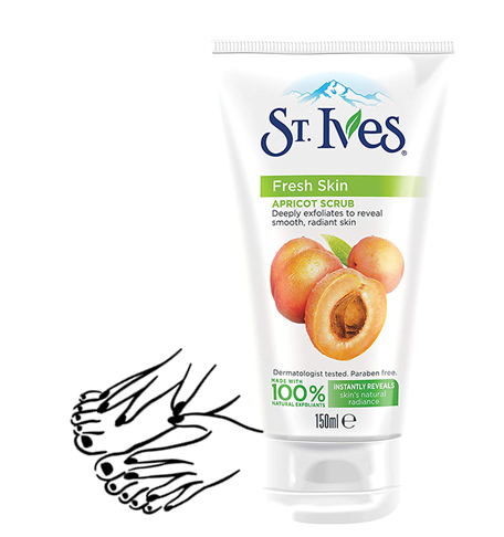 cause and yvette, Fall Pampered Feet, St. Ives Apricot Scrub